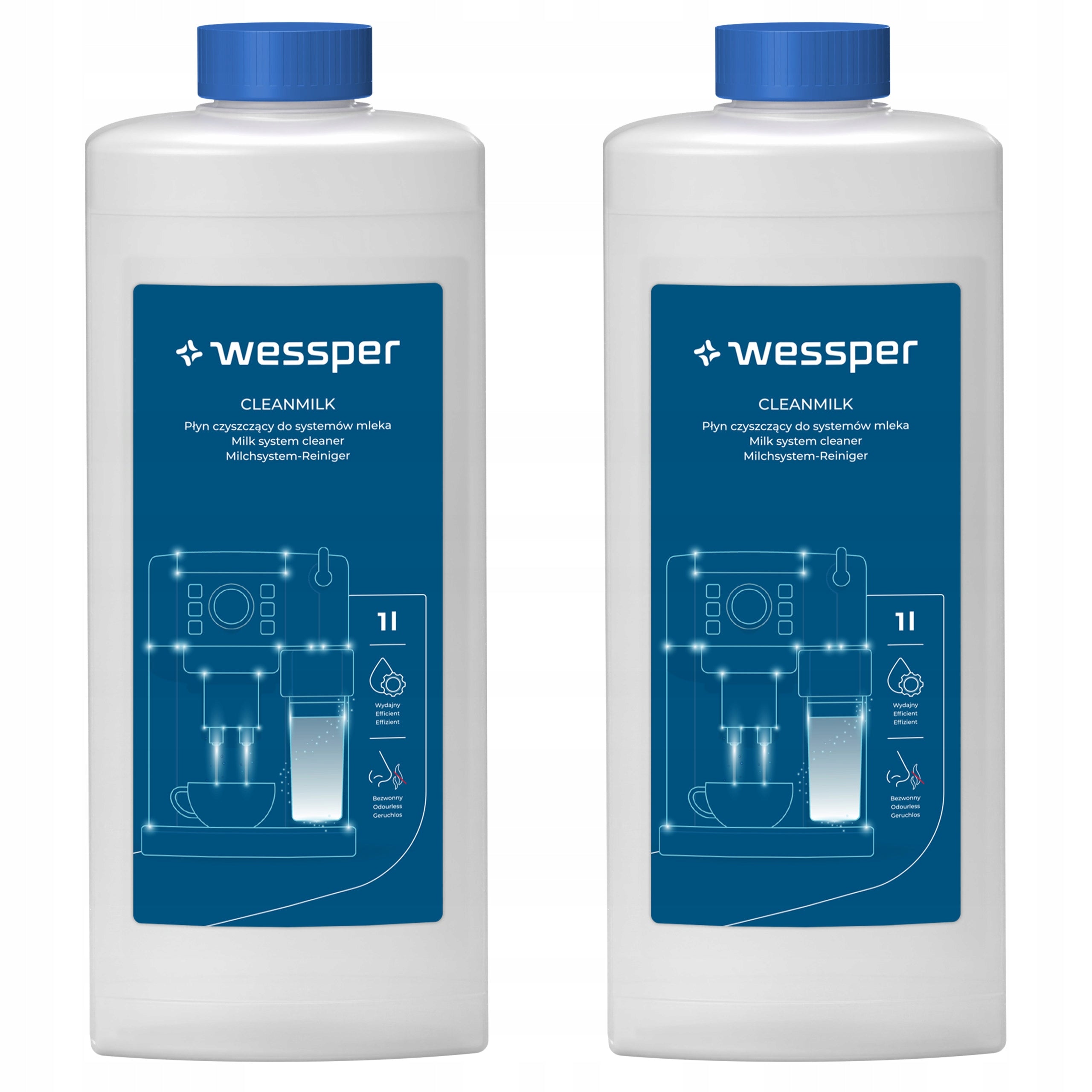 Wessper milk system cleaner in 1000ml machine removes sediment 2x