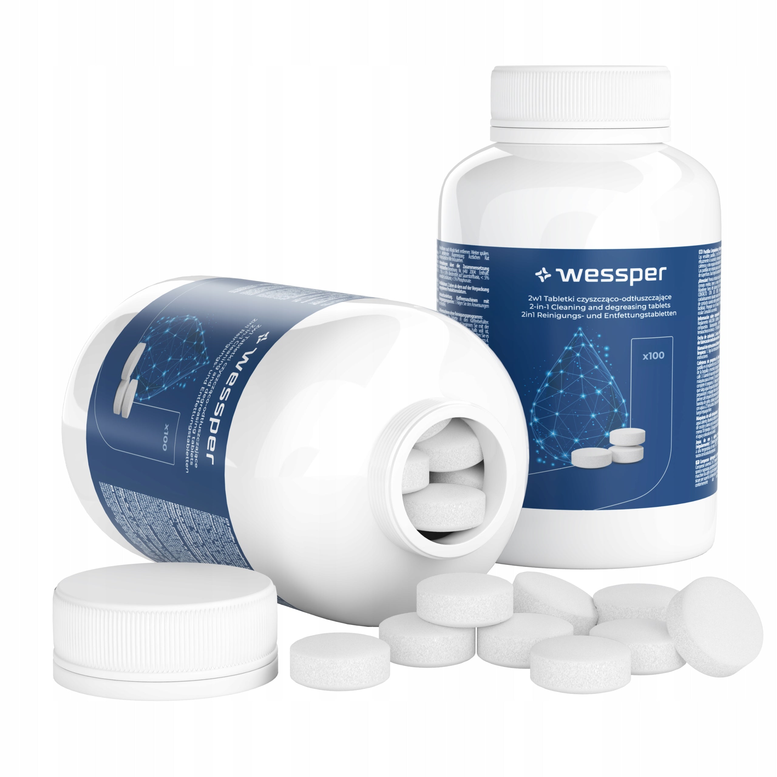 Wessper tablets for cleaning and degreasing machine 100 pieces 2in1 EAN (GTIN) 5902668912624