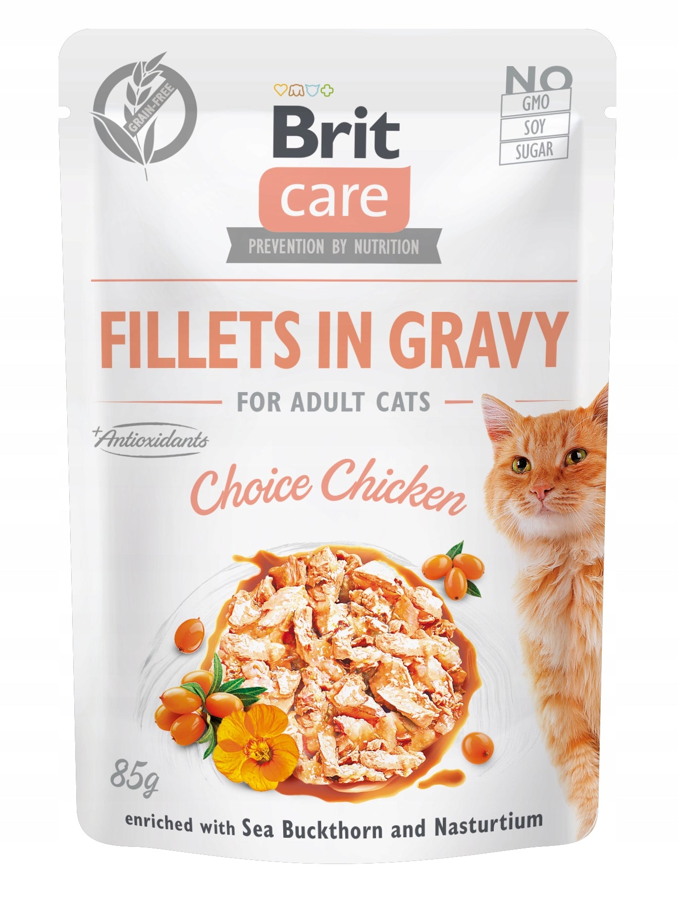 Wet Cat Food Brit Care Cat Fillets In Gravy Chicken 85g Chicken