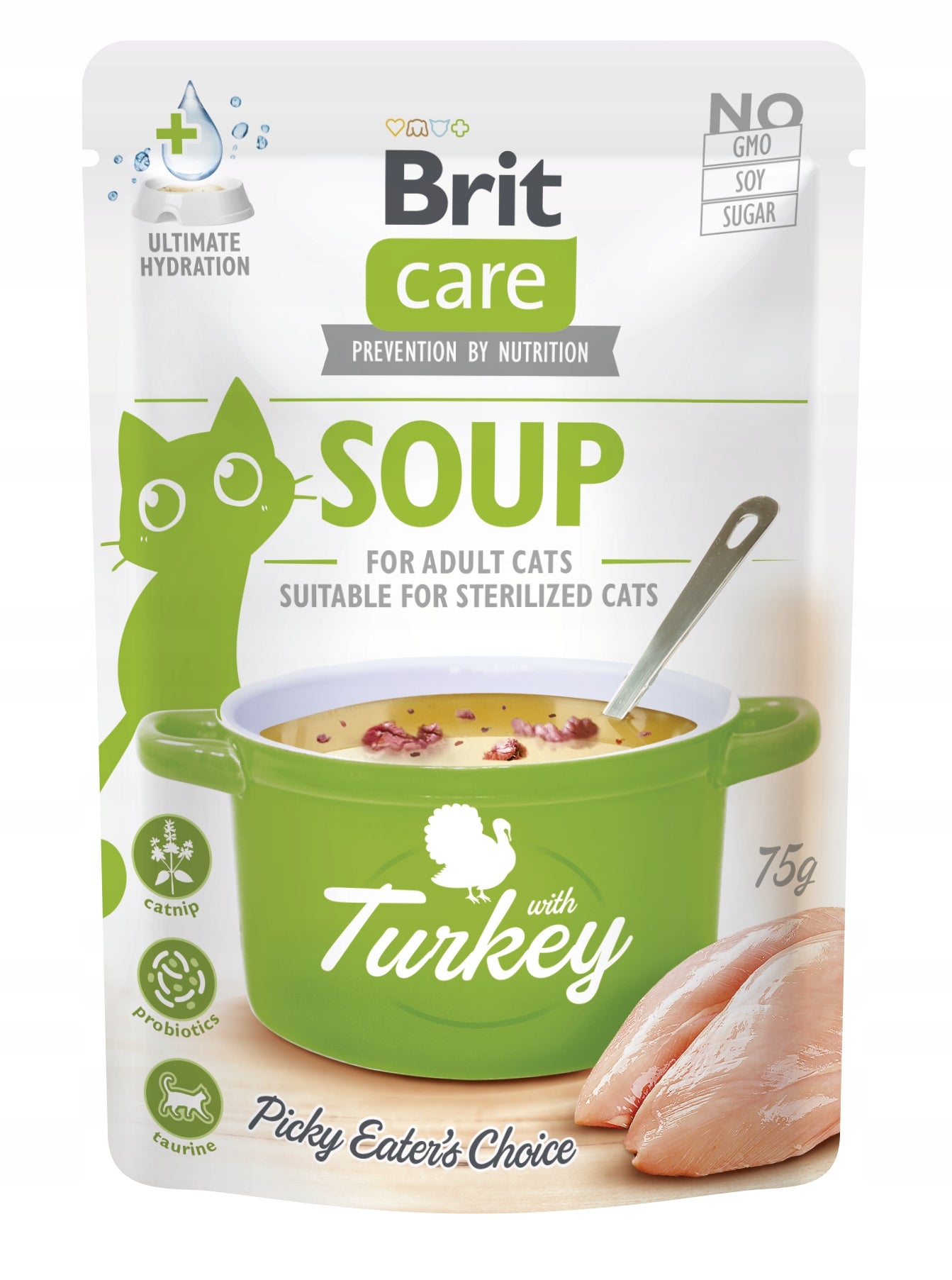 Wet Cat Food Brit Grain-Free Turkey Soup 75 g