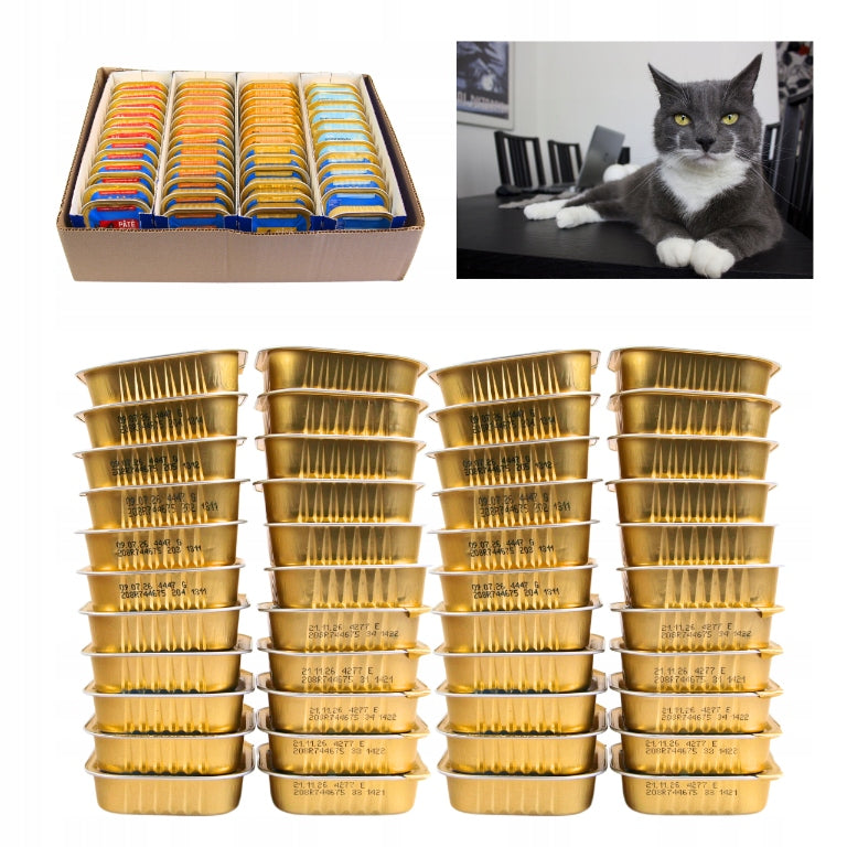 Wet Cat Food Cat Pastries Mix Flavours Pack of 48 x 100g EAN (GTIN) 5906203905027
