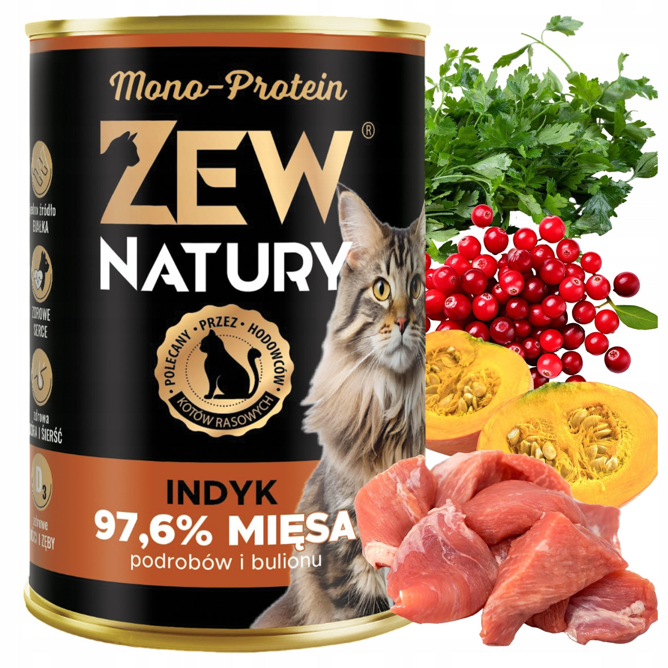Wet Cat Food Zew Natury Premium Rich in Mix Mono-Protein 10x400 Manufacturer code ZEW NATURY