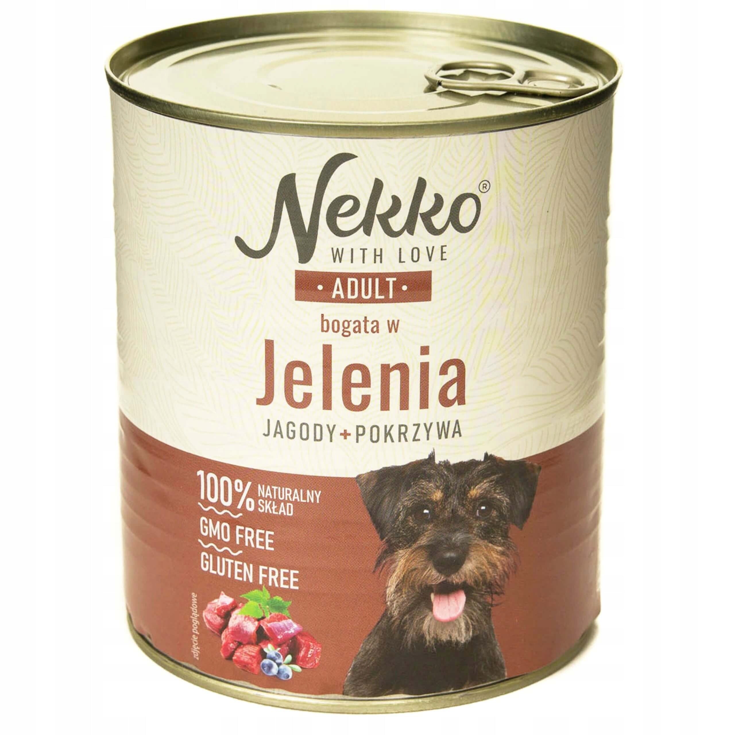 Wet Dog Food Can NEKKO DEER NETTLE 800g