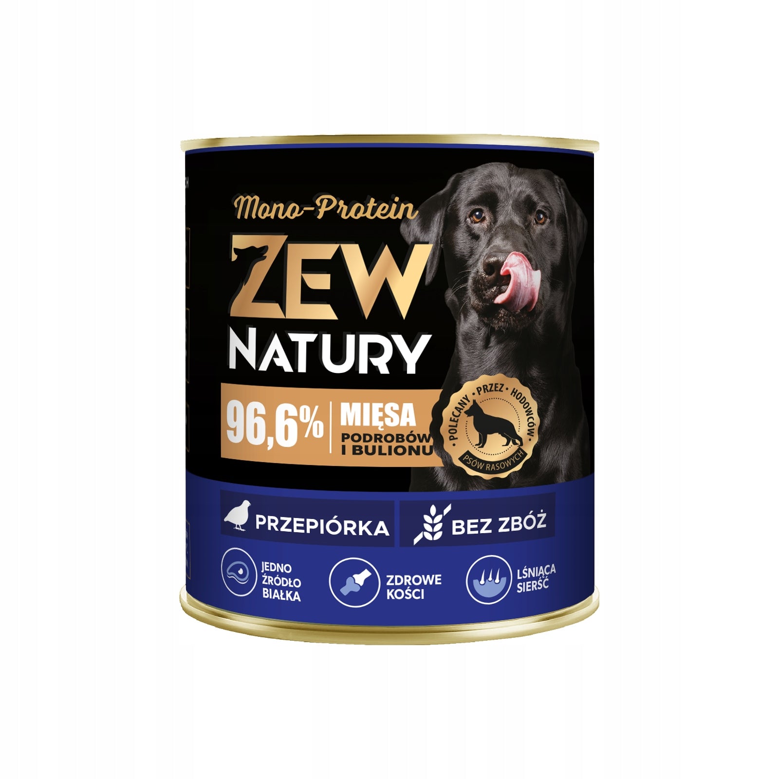Wet Dog Food MONO-PROTEIN Quail Can 800g Zew Natury Product weight 0.8 kg
