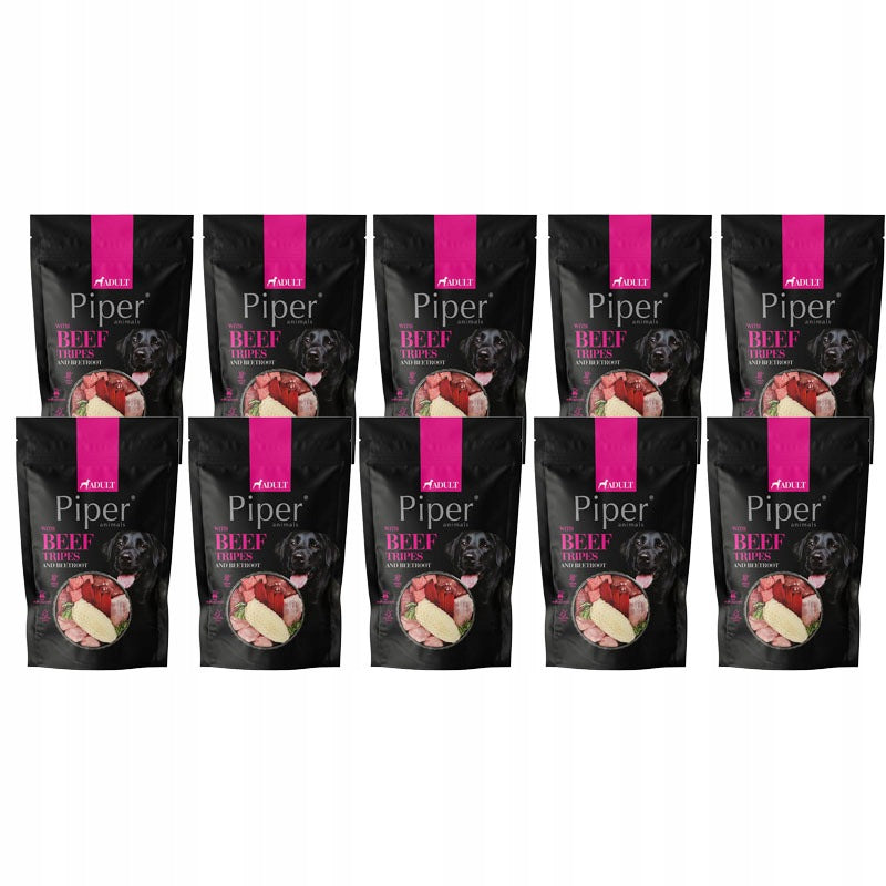 Wet Dog Food Piper Animals with Beef Stomachs Set of 10 x 500 g