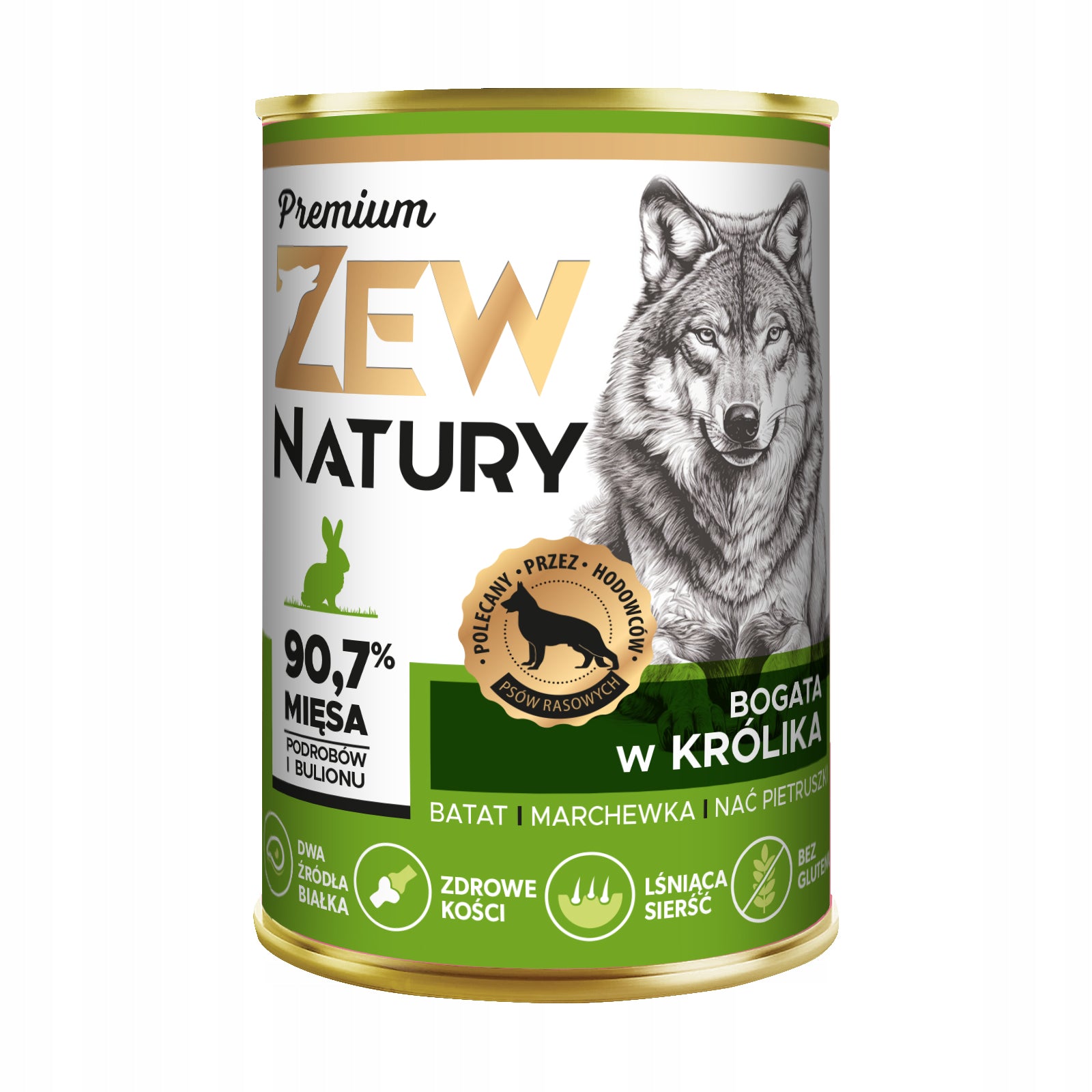 Wet Dog Food Rich in Rabbit Can 400g Zew Natury PREMIUM Manufacturer code ZN-5903900326414