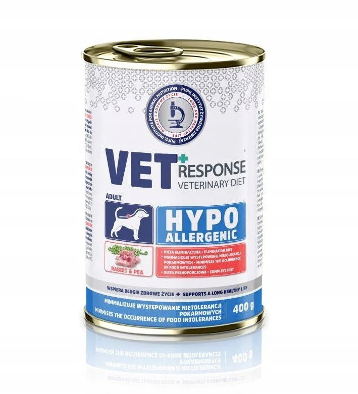 Wet Dog Food VET RESPONSE HYPOALLERGENIC rabbit can 400 g