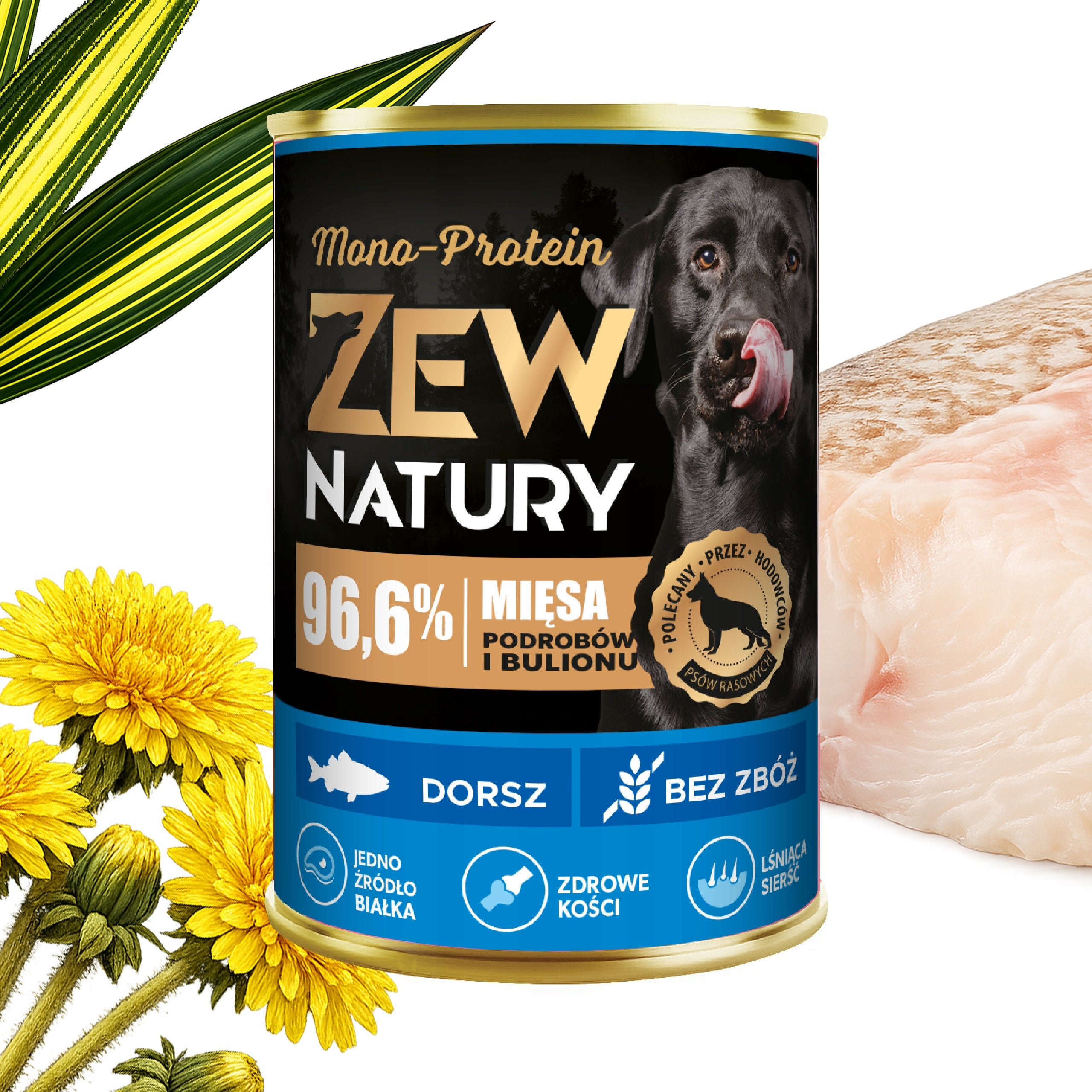 Wet Dog Food ZEW NATURY 400g Cod Whole Fish for Adult Dogs Packaging status original