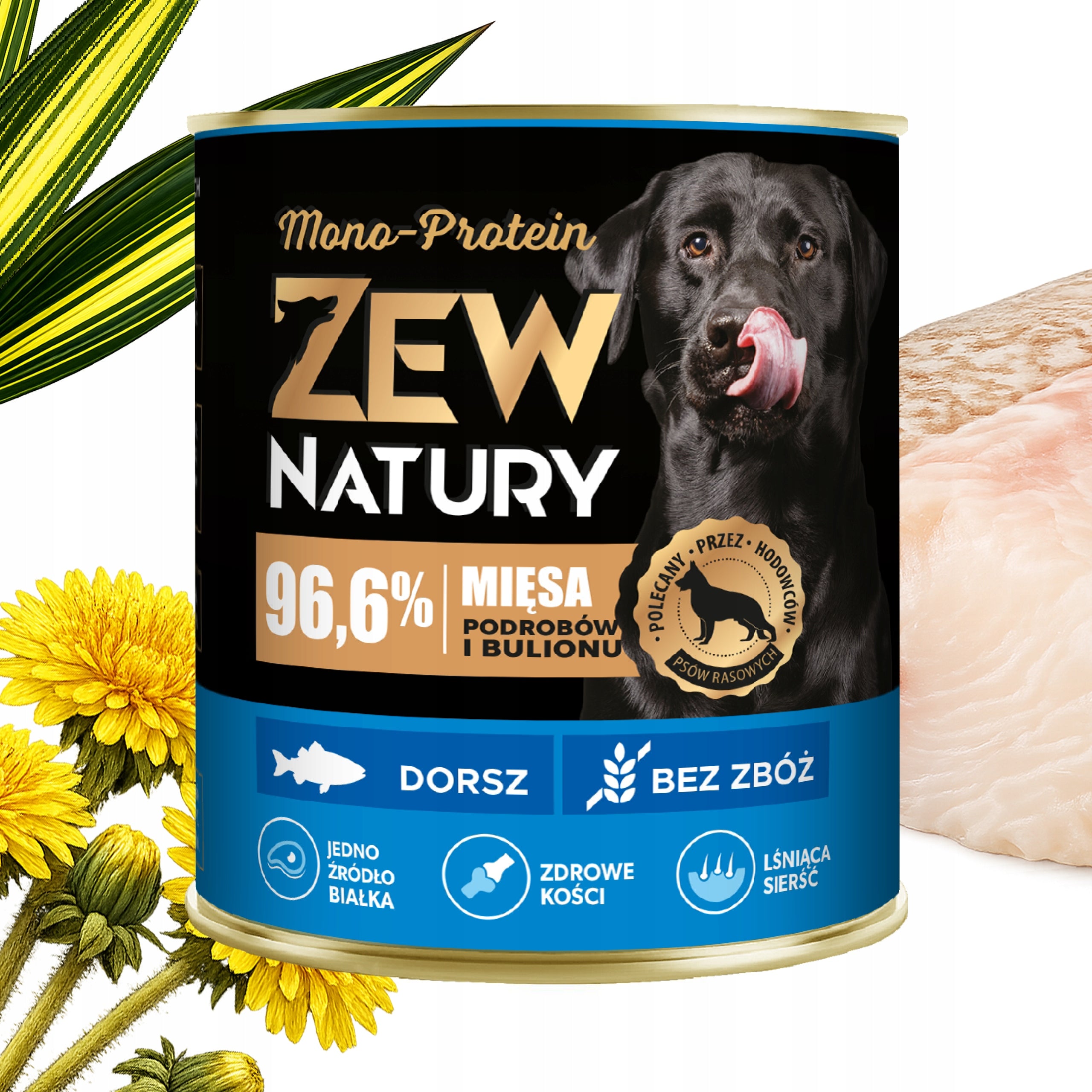 Wet Dog Food ZEW NATURY 800g Cod Whole Fish for Adult Dogs Packaging status original