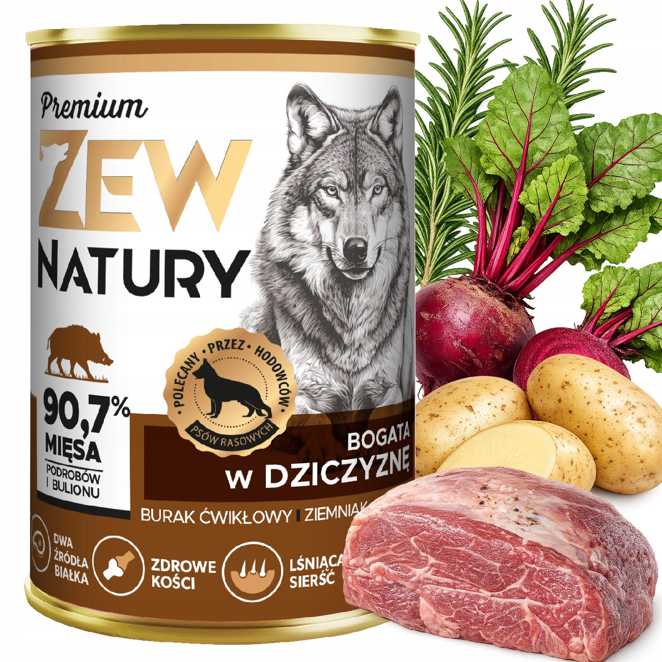 Wet Dog Food Zew Natury Mix of Mono+Premium Flavours 10 x 400g Manufacturer code Mix Mono-Protein Bogata W 400g