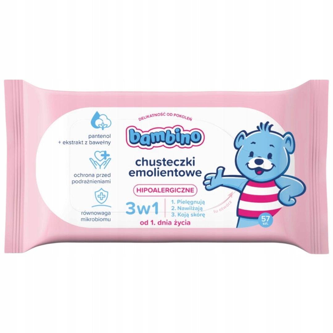Wet Wipes Bambino 57 Pieces Wet Infant Pull-Out