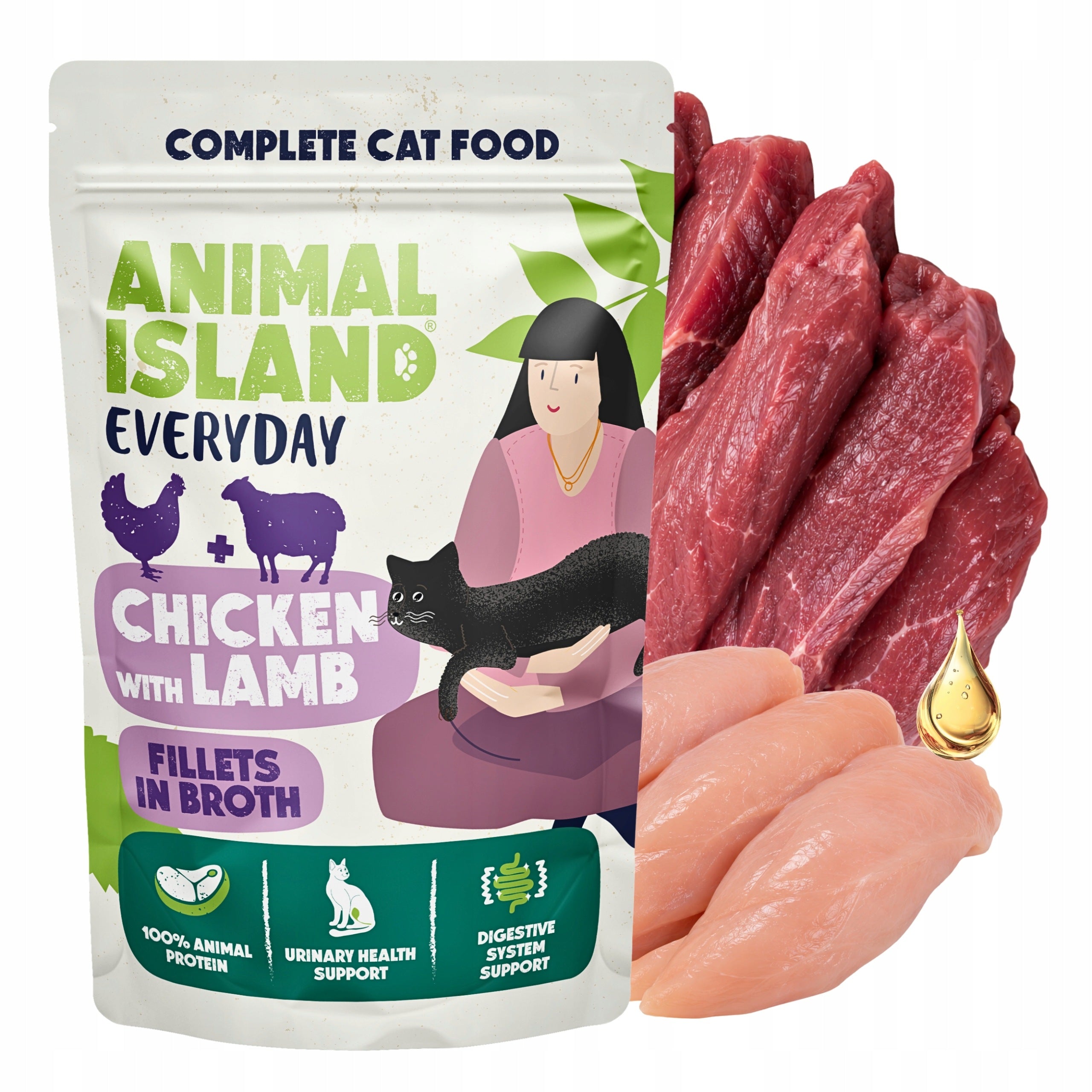 Wet cat food Animal Island Everyday mix flavors 8 x 85 g fillets Manufacturer code ZEST-KOT-MIX8-SASZ+MYSZ