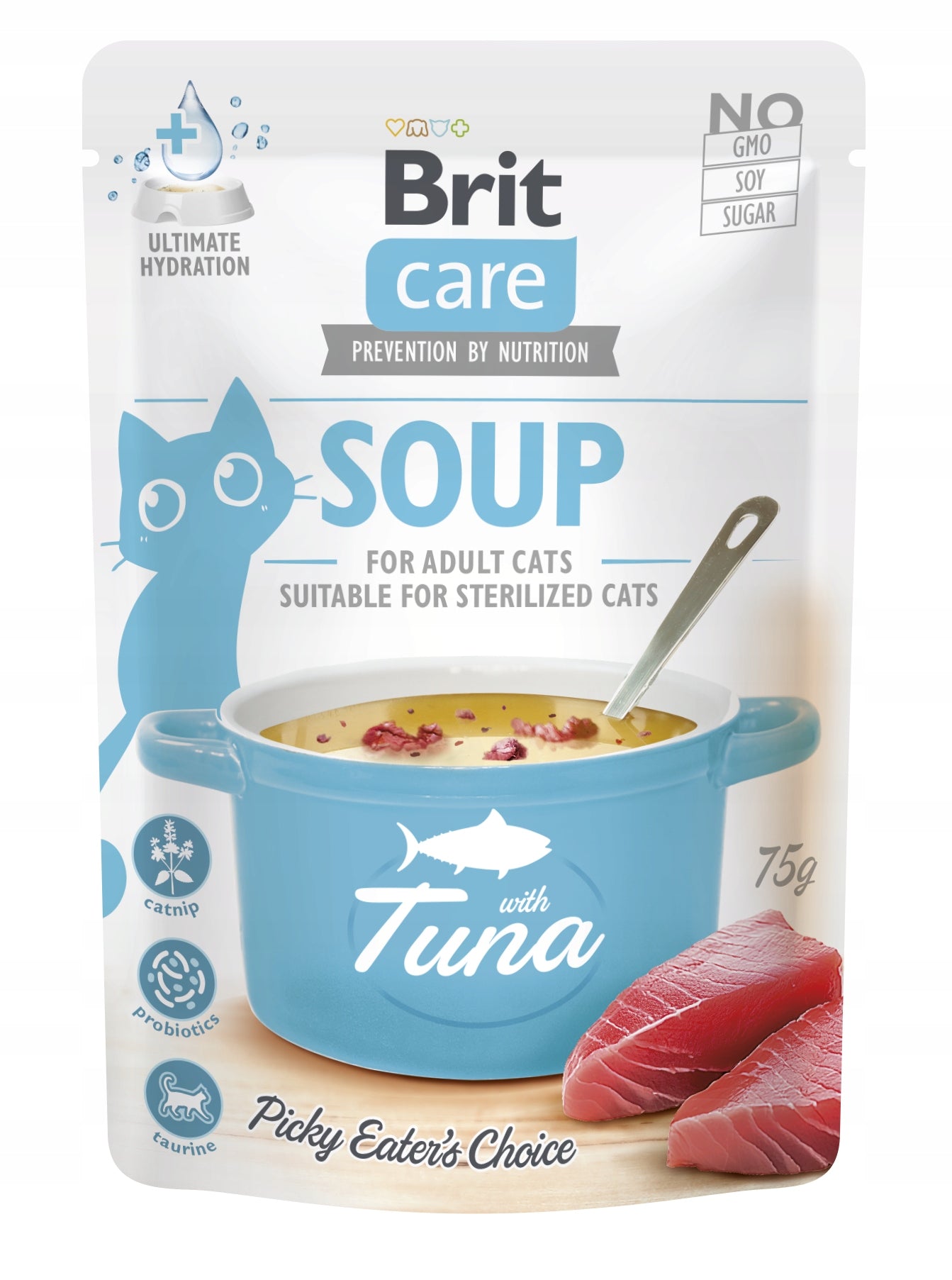 Wet cat food Brit Care Cat Soup tuna sachet 70g
