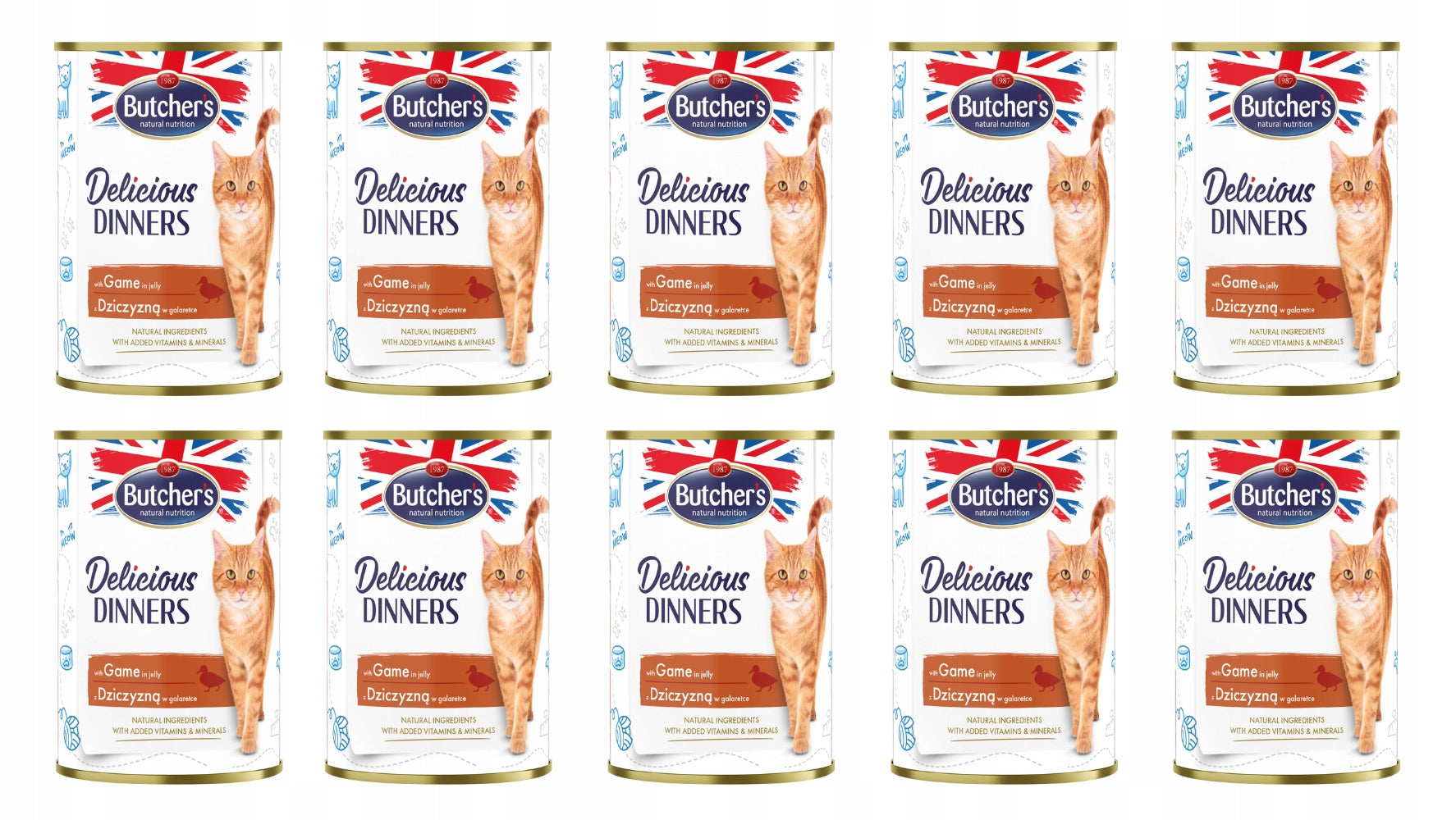 Wet cat food Butchers Delicious Dinners with venison 10x400g