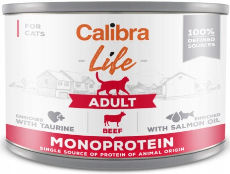 Wet cat food Calibra beef 200g