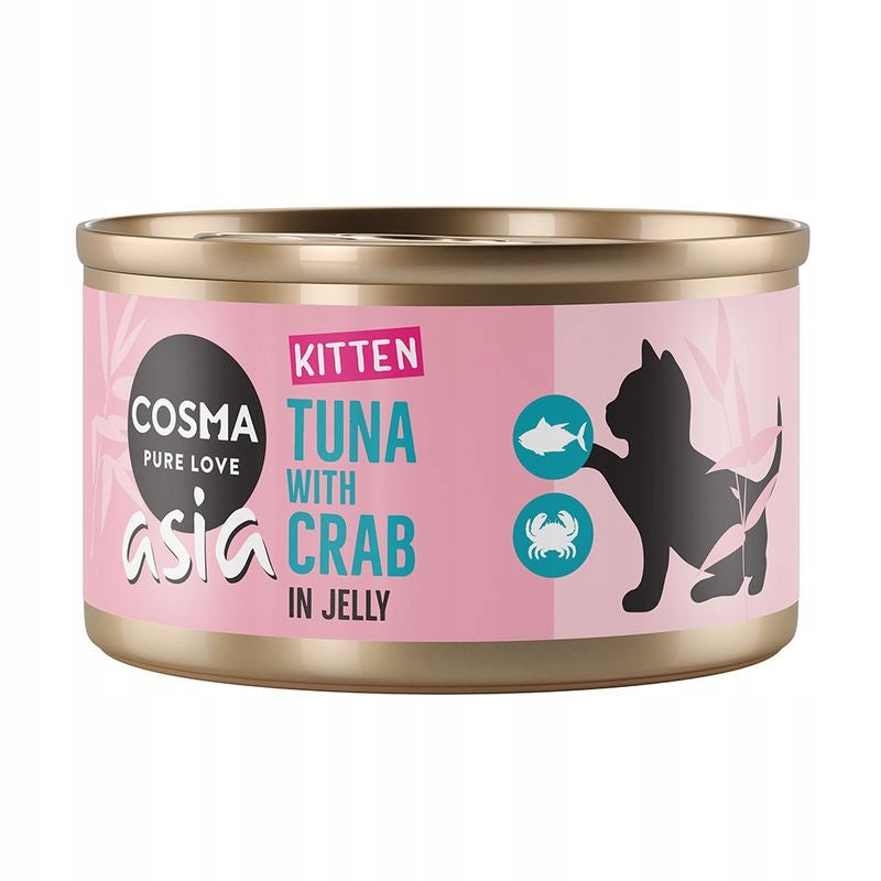 Wet cat food Cosma Kitten Asia in jelly mix 3 flavors 6 x 85 g Brand Cosma