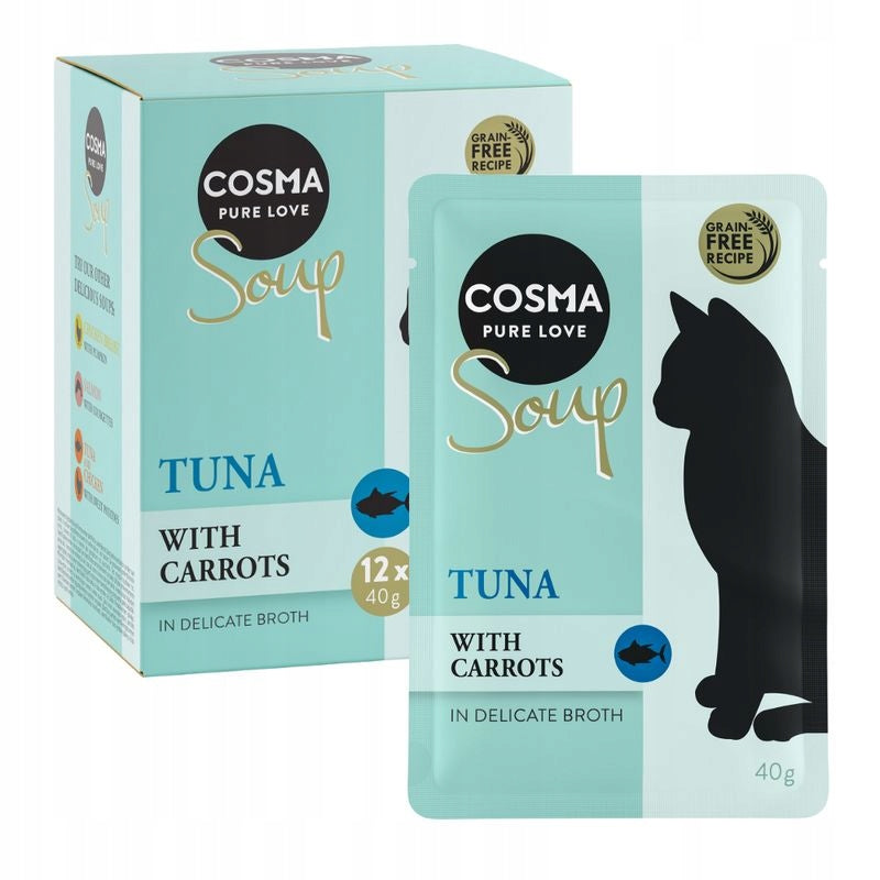 Wet cat food Cosma soup 12x 40g Tuna with carrots 0,48kg