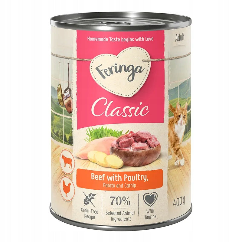Wet cat food Feringa 6 x 400 g mix of flavours 2,4 kg Manufacturer code 1233