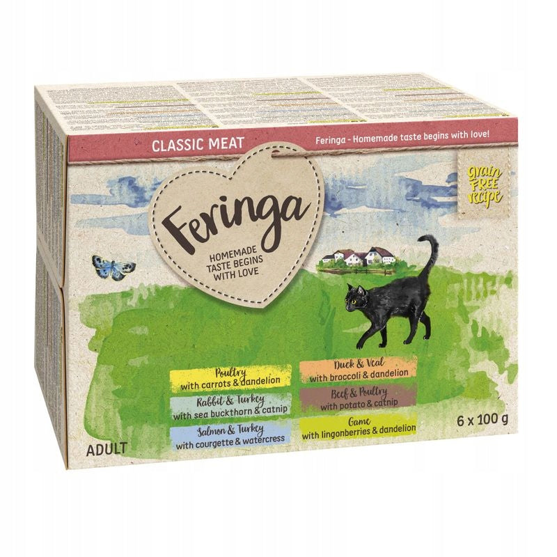 Wet cat food Feringa mix 6 flavors 6 x 100 g EAN (GTIN) 4260358517414