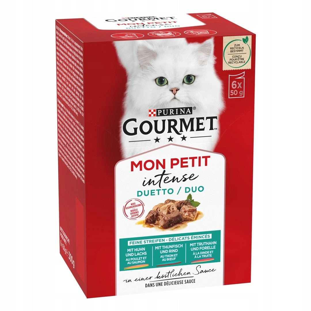 Wet cat food Gourmet Mon Petit without sugar mix of flavors 6x50 g