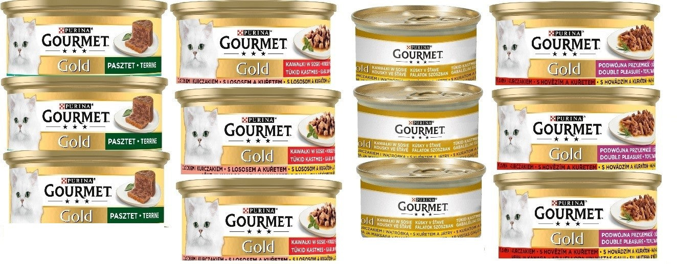 Wet cat food Gourmet mix of 4 flavors 1,02 kg 12x85g