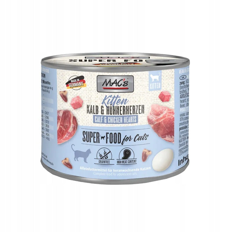 Wet cat food Mac's cat Kitten mix of flavours 6 x 200 g 1,2 kg Manufacturer code 5904906035157