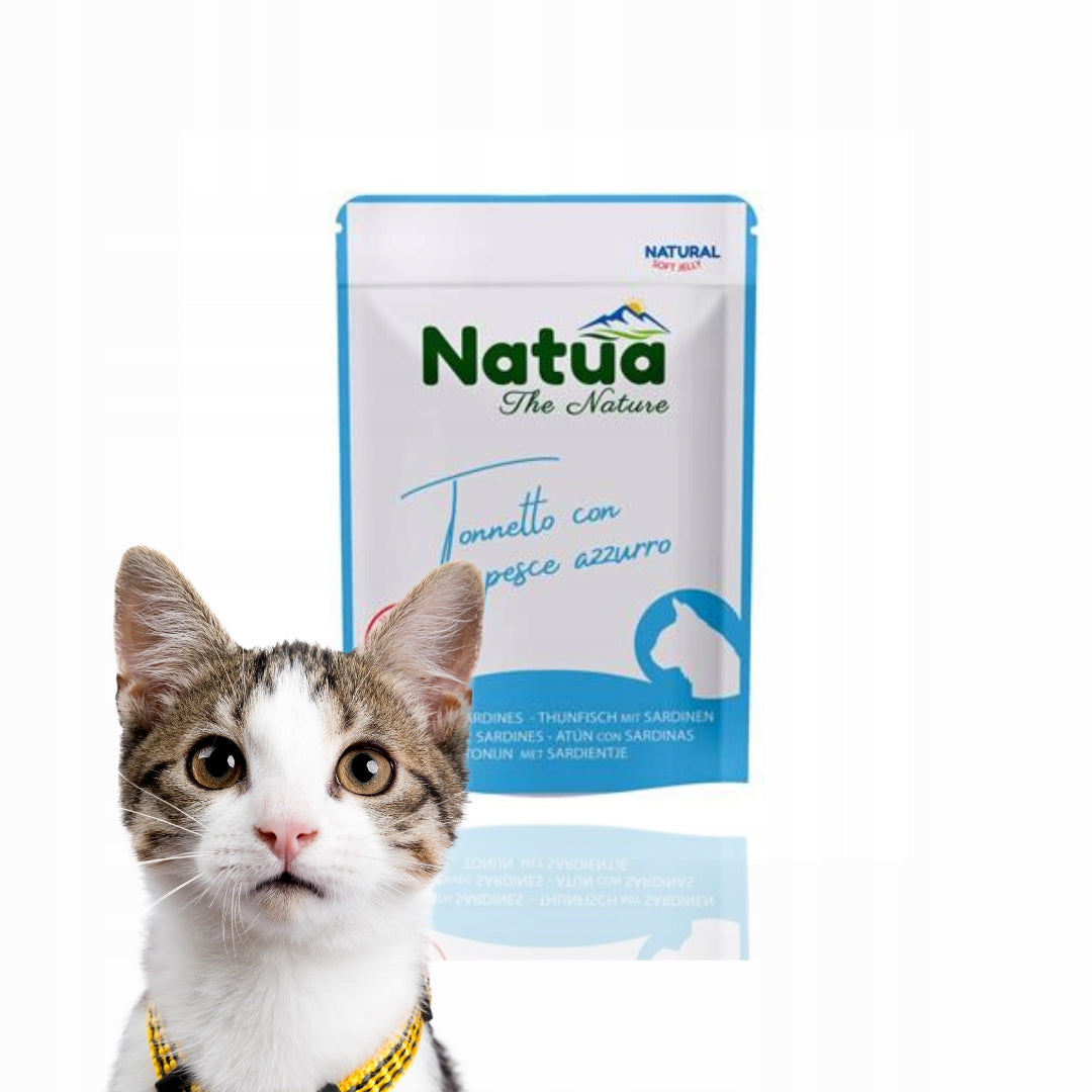 Wet cat food Natua Tuna with sardines without sugar sachet 70 g Manufacturer code 00000251