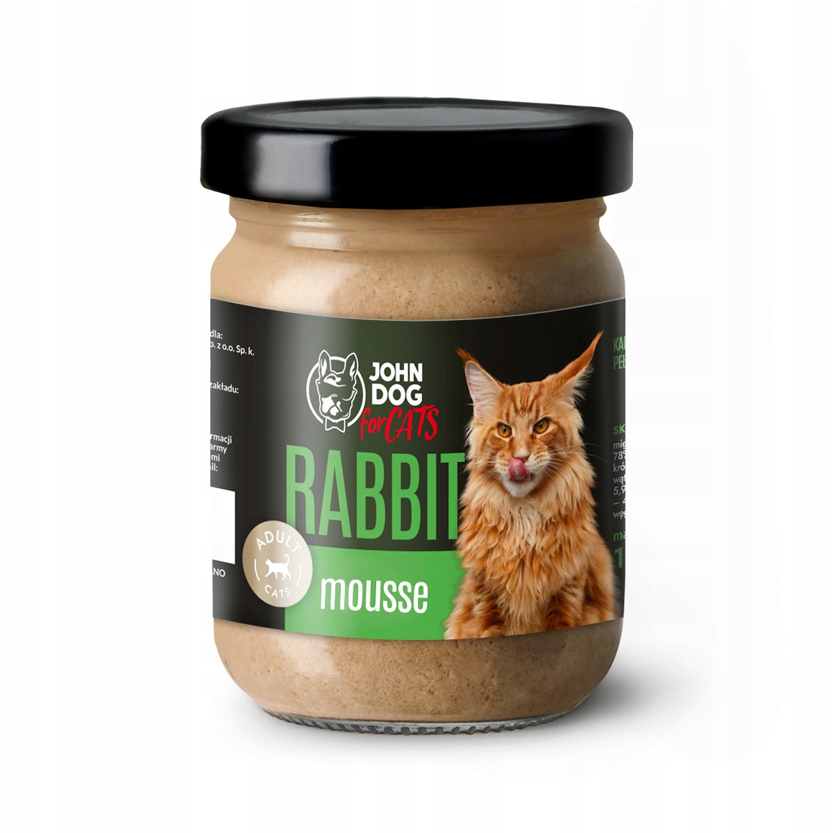 Wet cat food Rabbit Mousse 100g John Dog for Cats