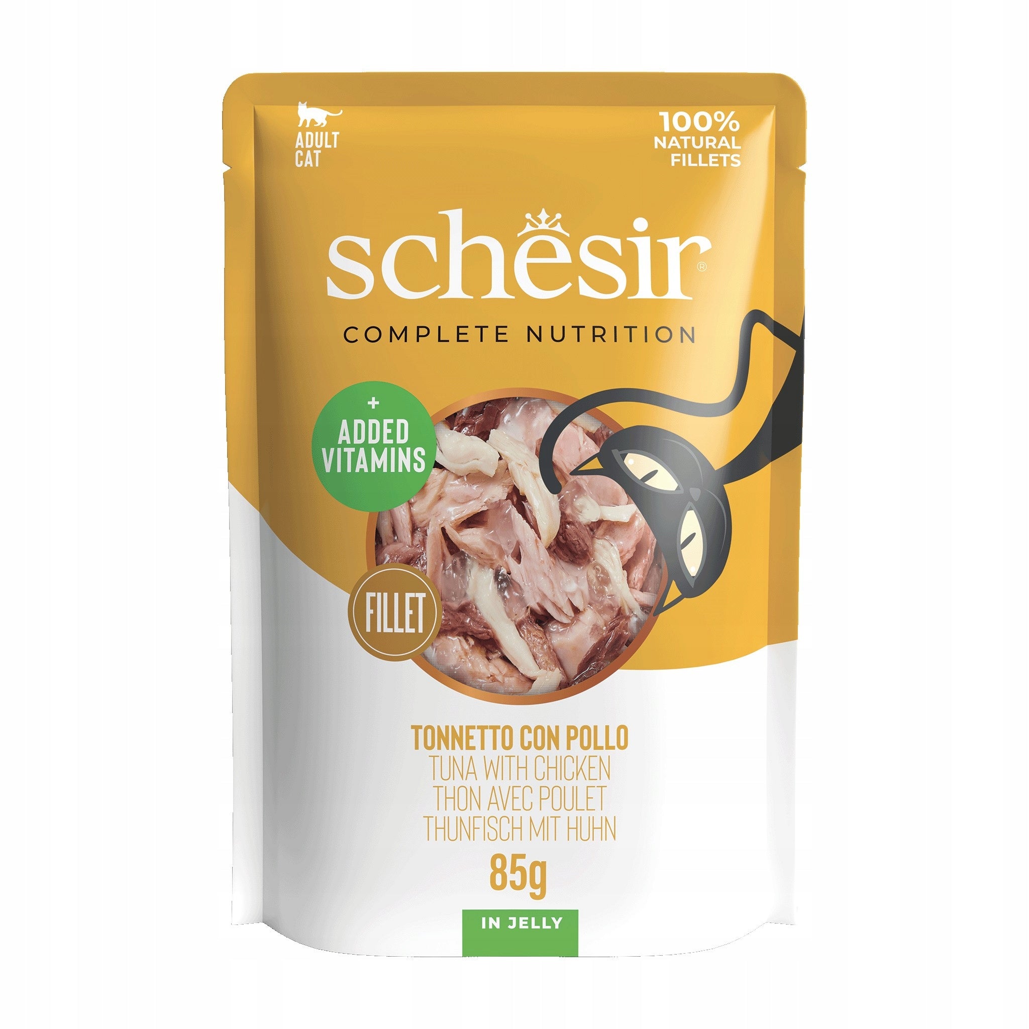 Wet cat food Schesir tuna, chicken in jelly 85 g EAN (GTIN) 8005852171016