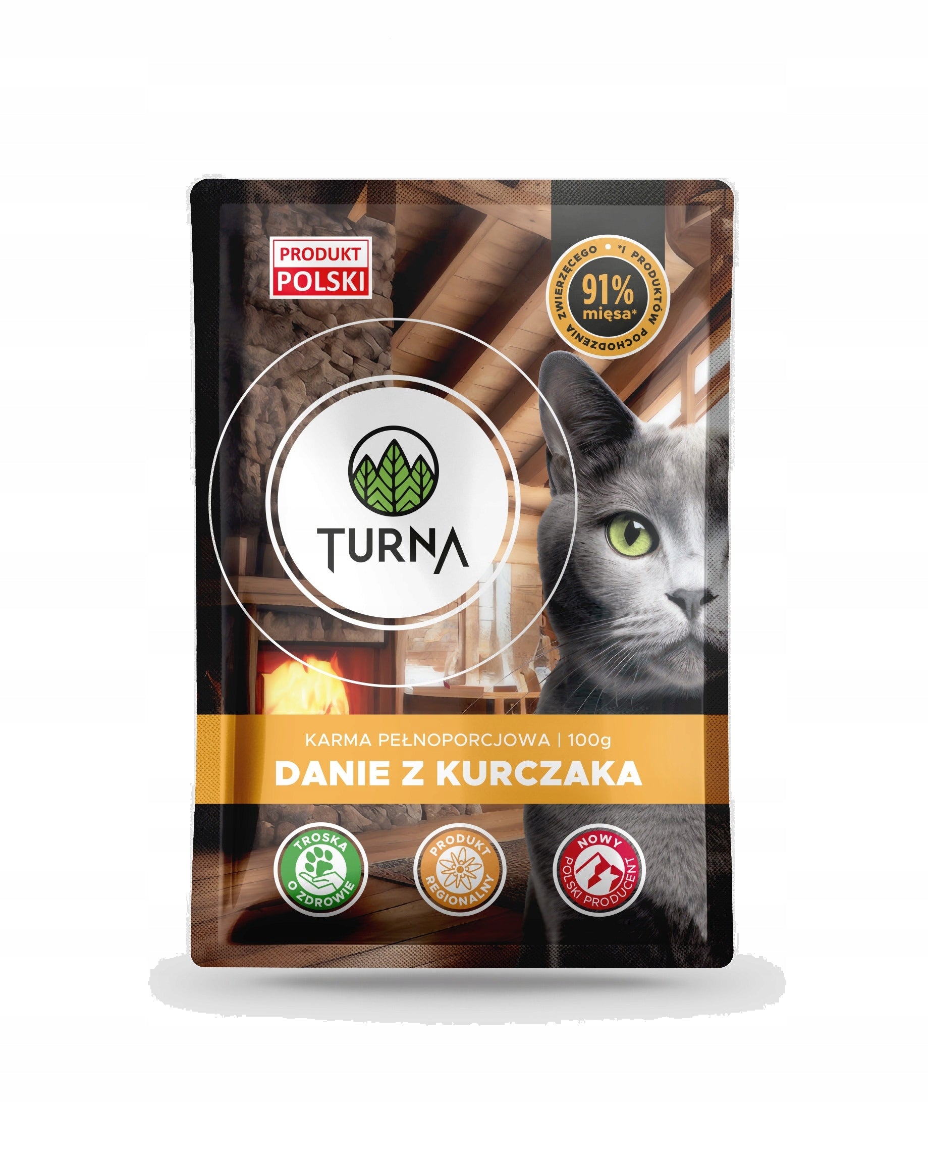 Wet cat food Turna dish with chicken 100g Sachet