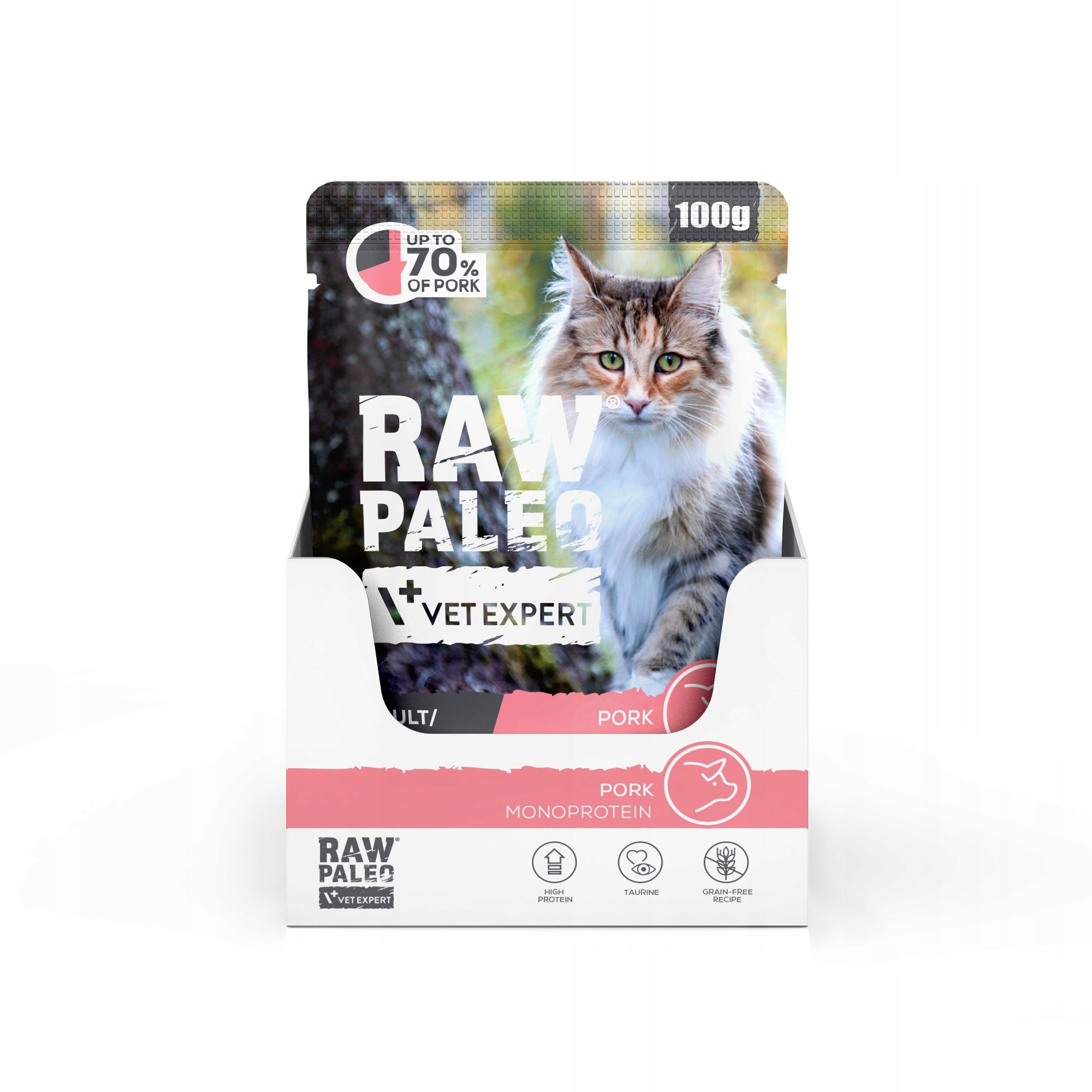 Wet cat food without grains RAW PALEO ADULT STERILISED CAT 3 flavors 36x100 Brand Raw Paleo
