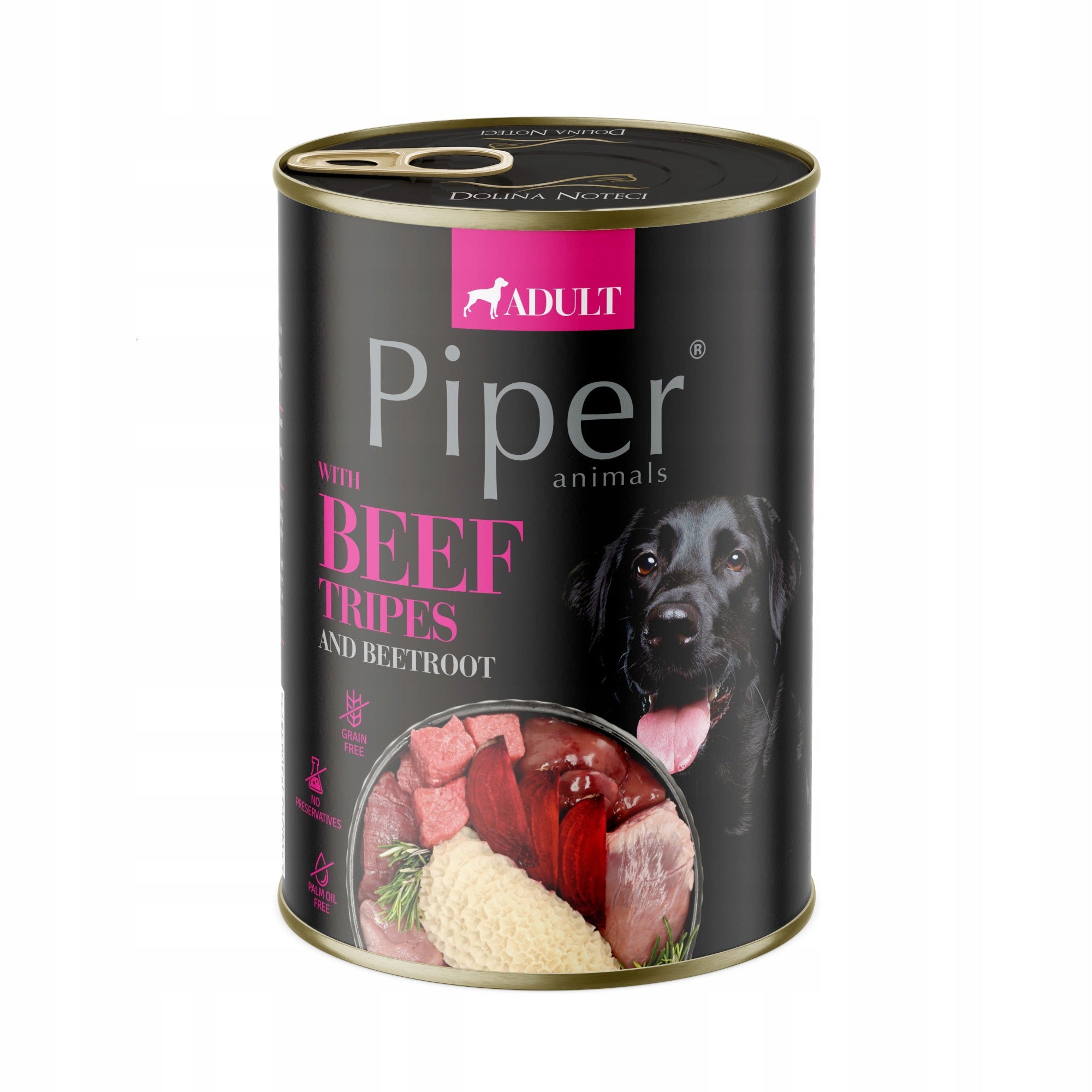 Wet dog food PIPER with beef stomachs and beetroot 400g