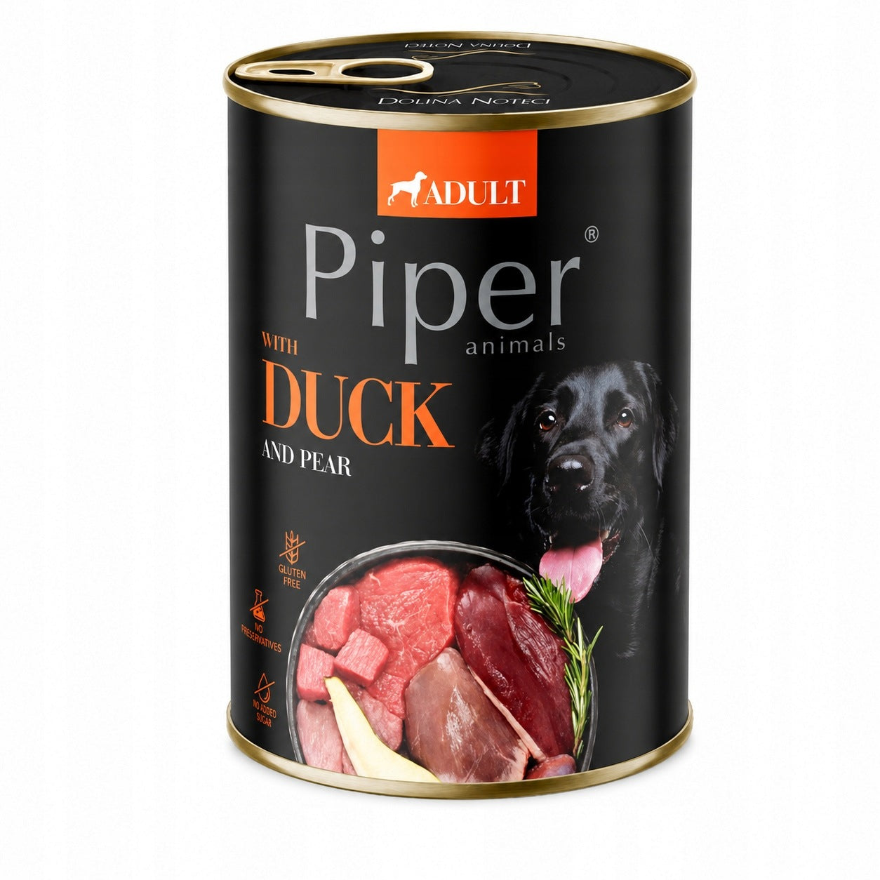 Wet dog food PIPER with duck and pear 400g