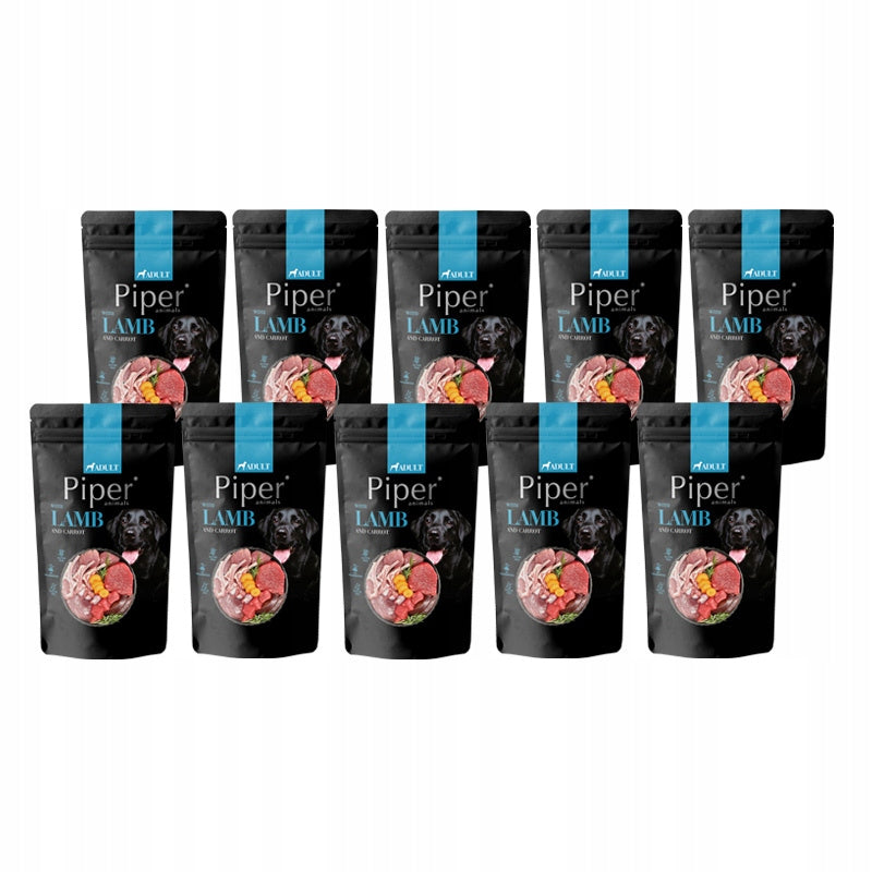 Wet dog food Piper Animals with lamb and carrots set of 10x150g