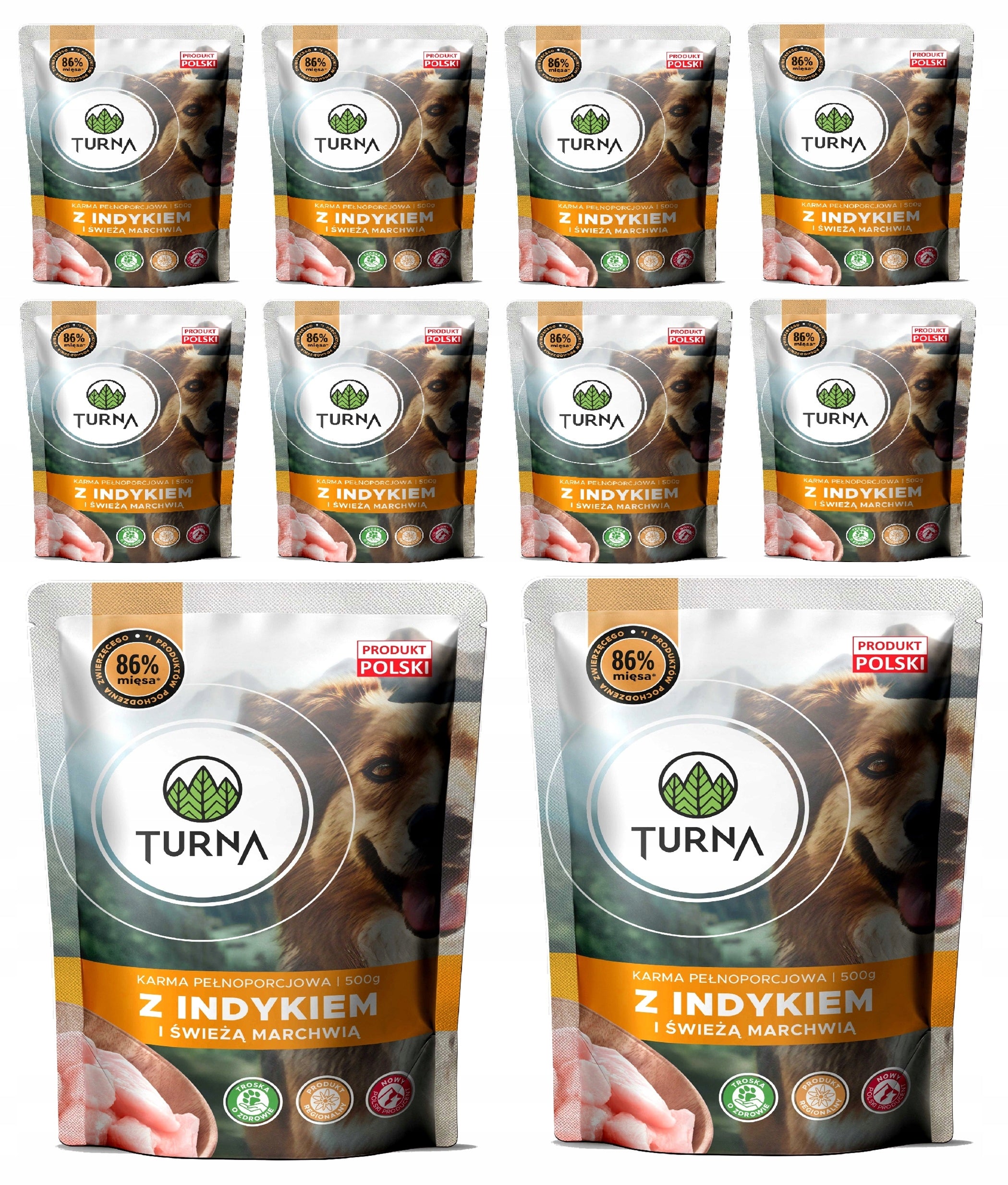 Wet dog food Turna with Turkey 10 x 500g Sachet