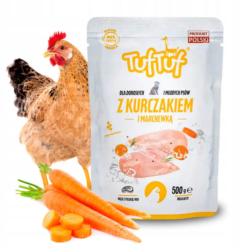 Wet dog food, sachets 20 pcs x 500g, set Tuf Tuf mix of flavours Manufacturer code TUF TUF Karma mielonka MIX SMAKÓW 20x500g