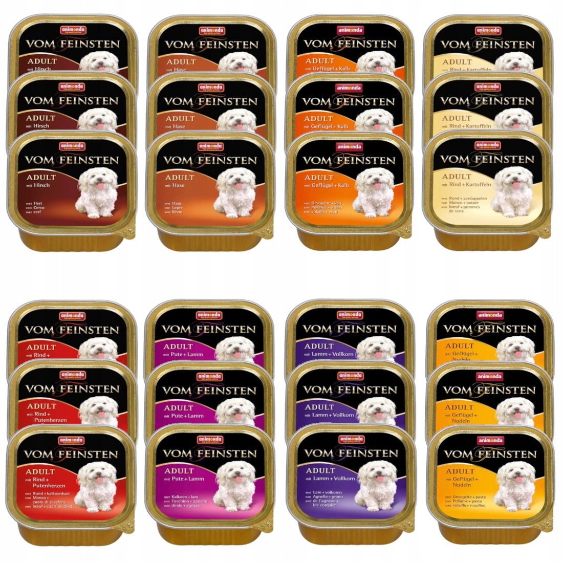 Wet food for dogs ANIMONDA VOM FEINSTEN ADULT 24 x 150g MIX OF FLAVORS Manufacturer code 5904703663232