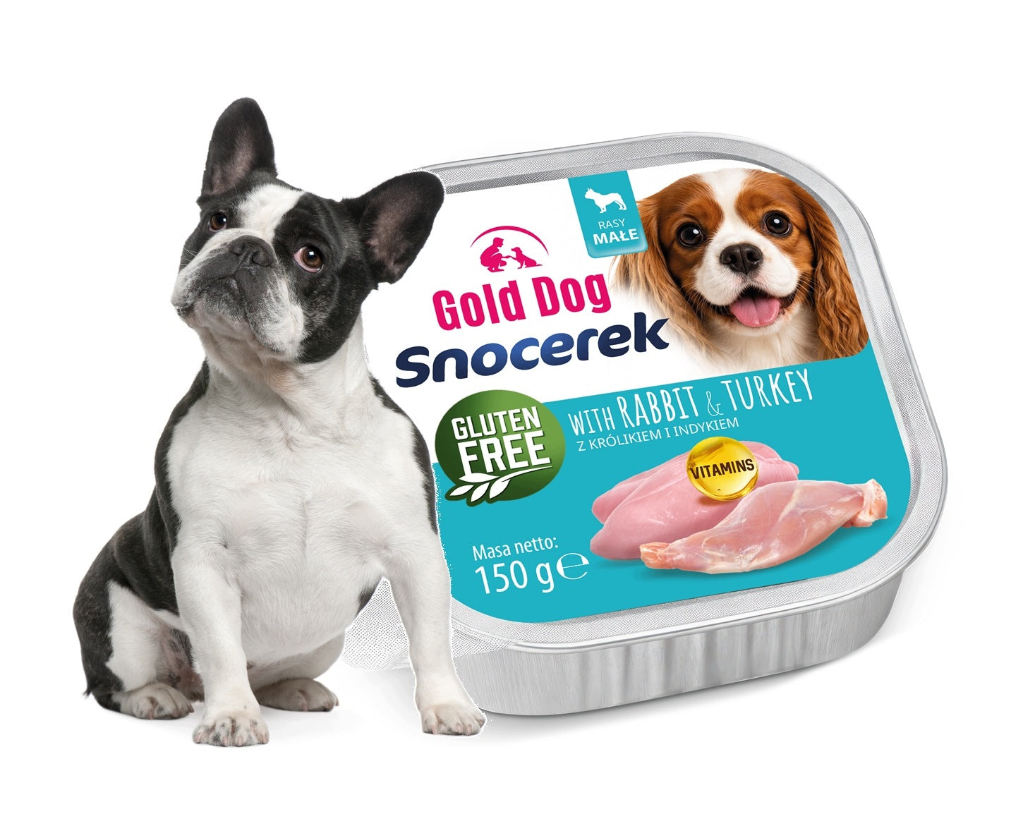 Wet food for dogs Bulldog Gold Dog Snocerek rabbit & turkey 150g mince