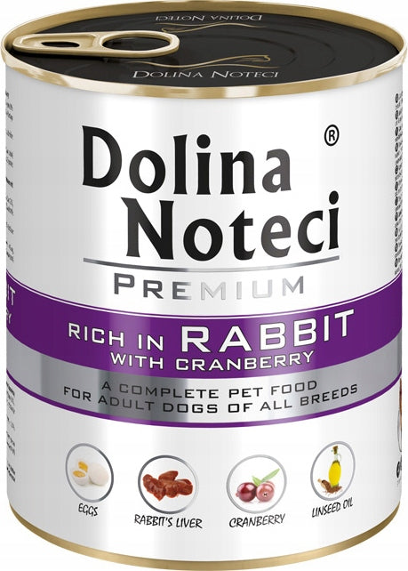Wet food for dogs DOLINA NOTECI PREMIUM rabbit 800g