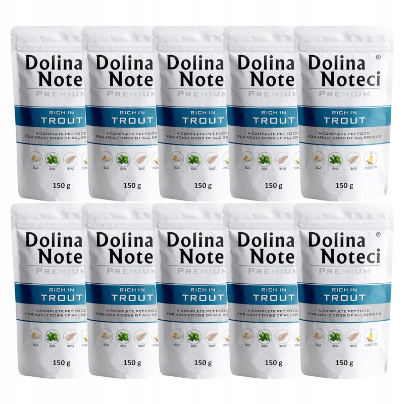 Wet food for dogs Dolina Noteci grain-free trout sachet 150 g x10