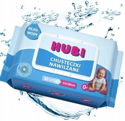 Wet wipes 99,9% water HUBI for children and babies 80 pcs