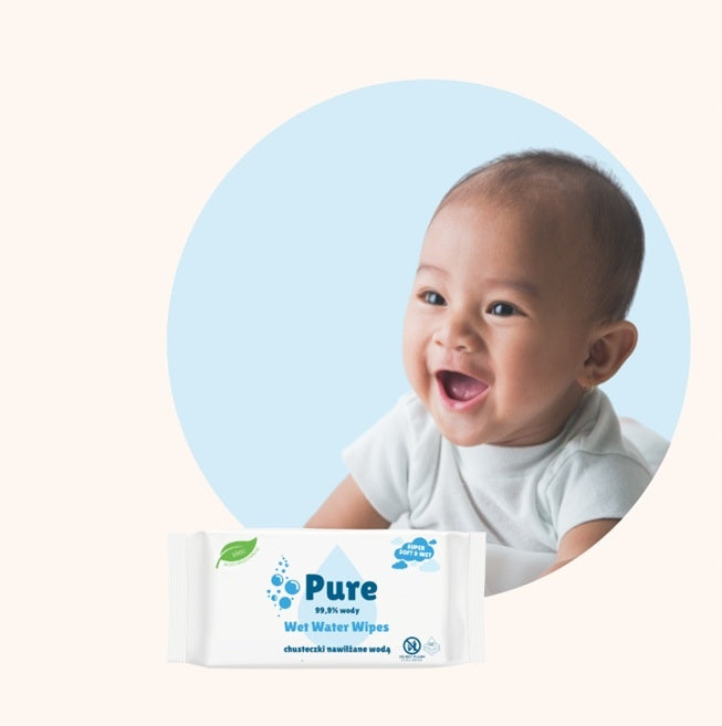 Wet wipes 99,9% water Pure Water Wipes BIO 9x60 pcs Line of tissues other