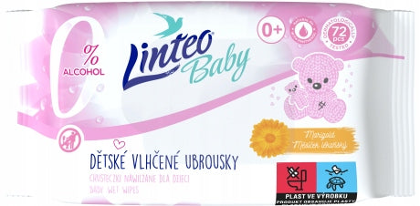 Wet wipes BABY 72pcs LINTEO dermatologically tested
