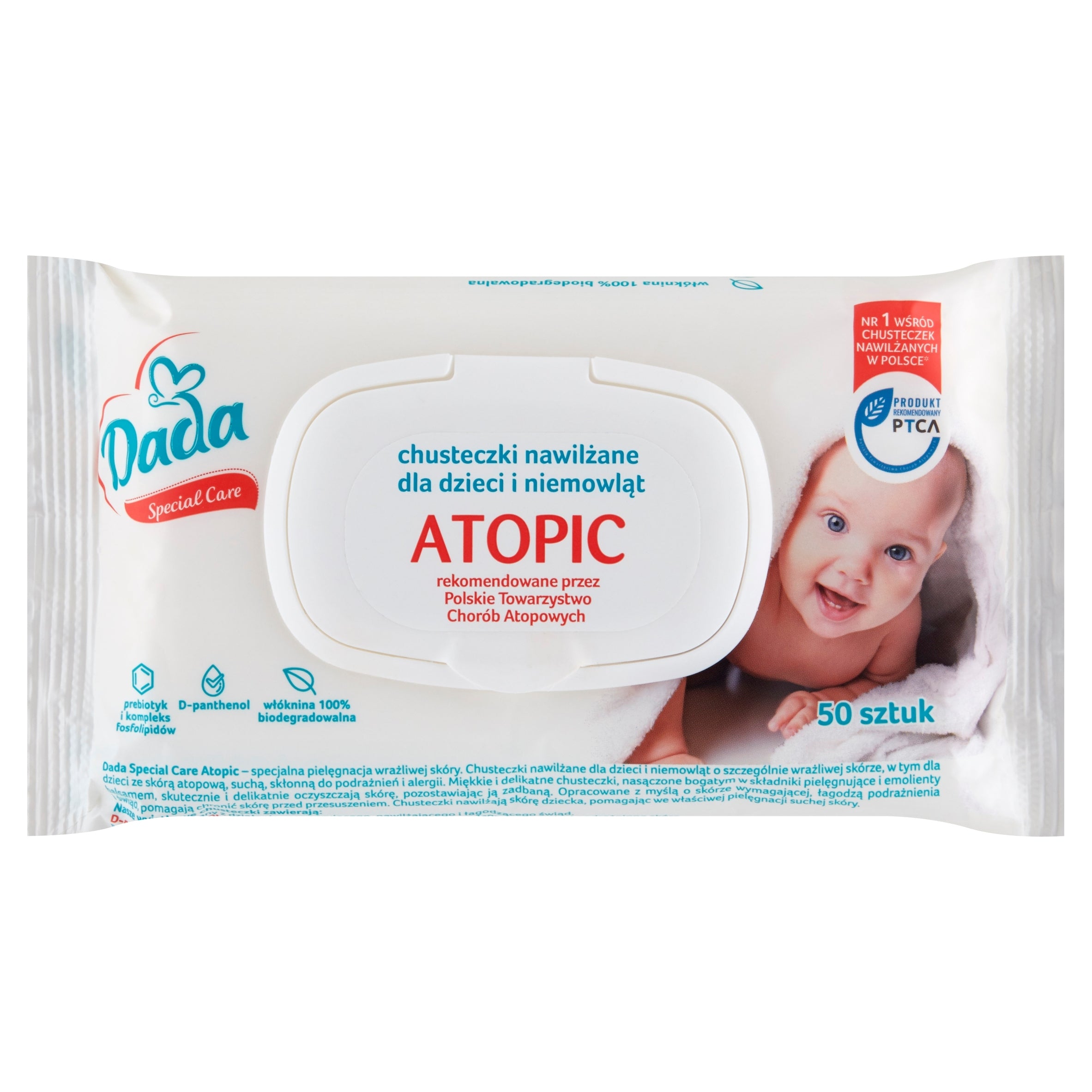 Wet wipes Dada ATOPIC for very sensitive atopic skin 50 pcs.