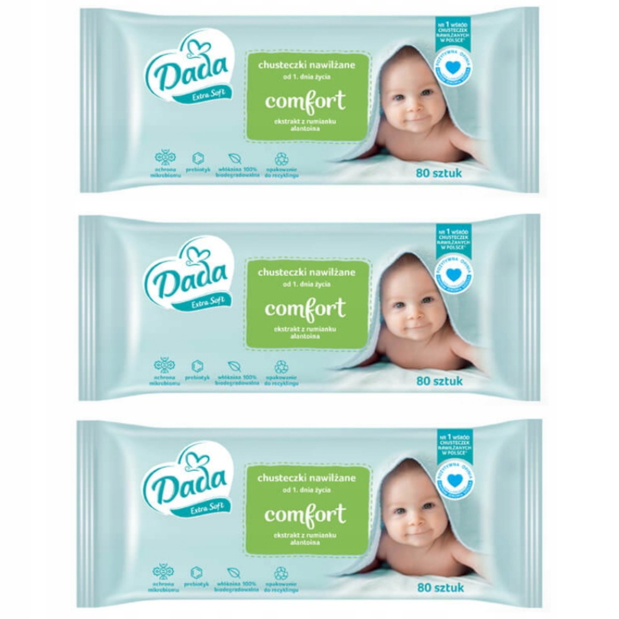 Wet wipes Dada Extra Soft Comfort 3x80 pcs.