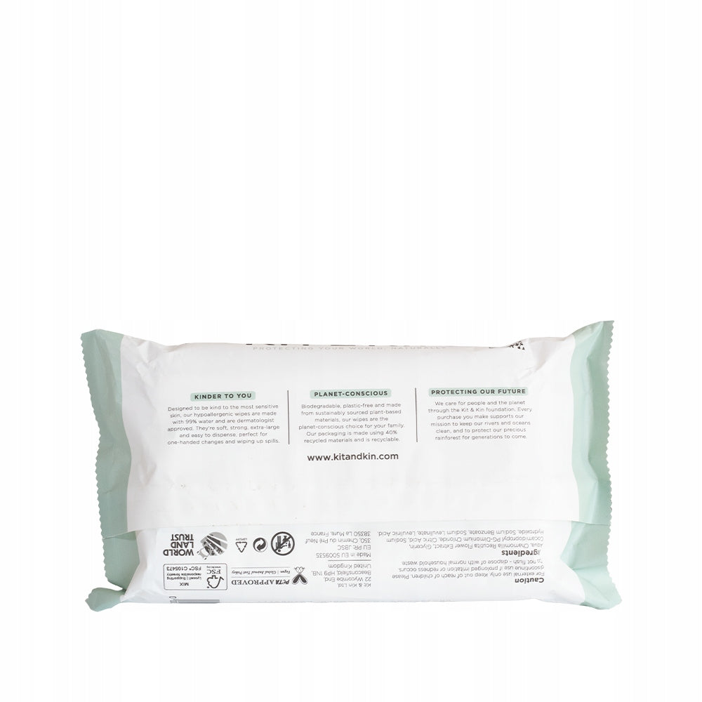 Wet wipes Kit&Kin 60 pieces EKO cotton water for children Packaging status original