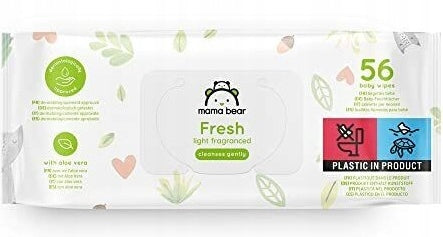 Wet wipes MAMA BEAR FRESH 1 x 56 pieces Packaging status original