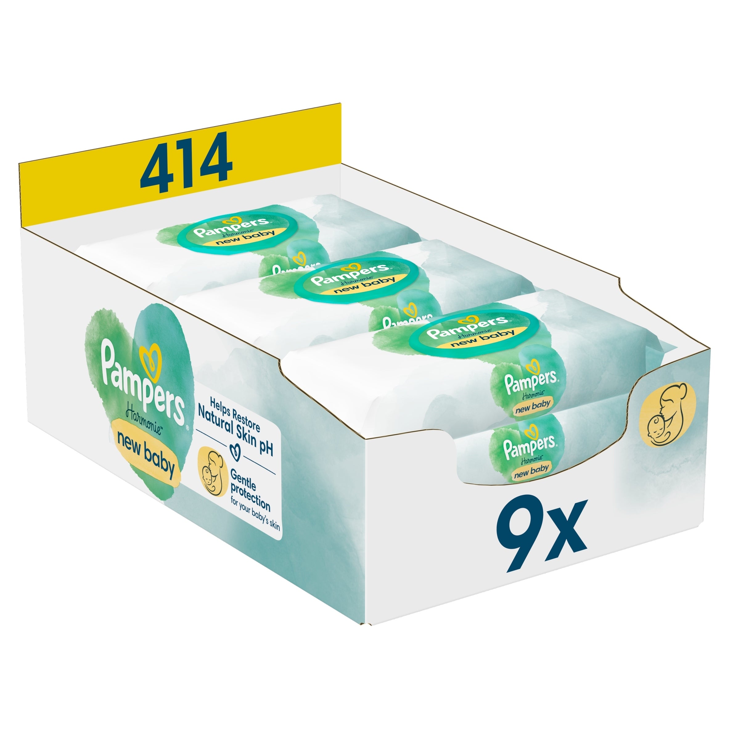 Wet wipes Pampers Harmonie New Baby 9 x 46 pcs.