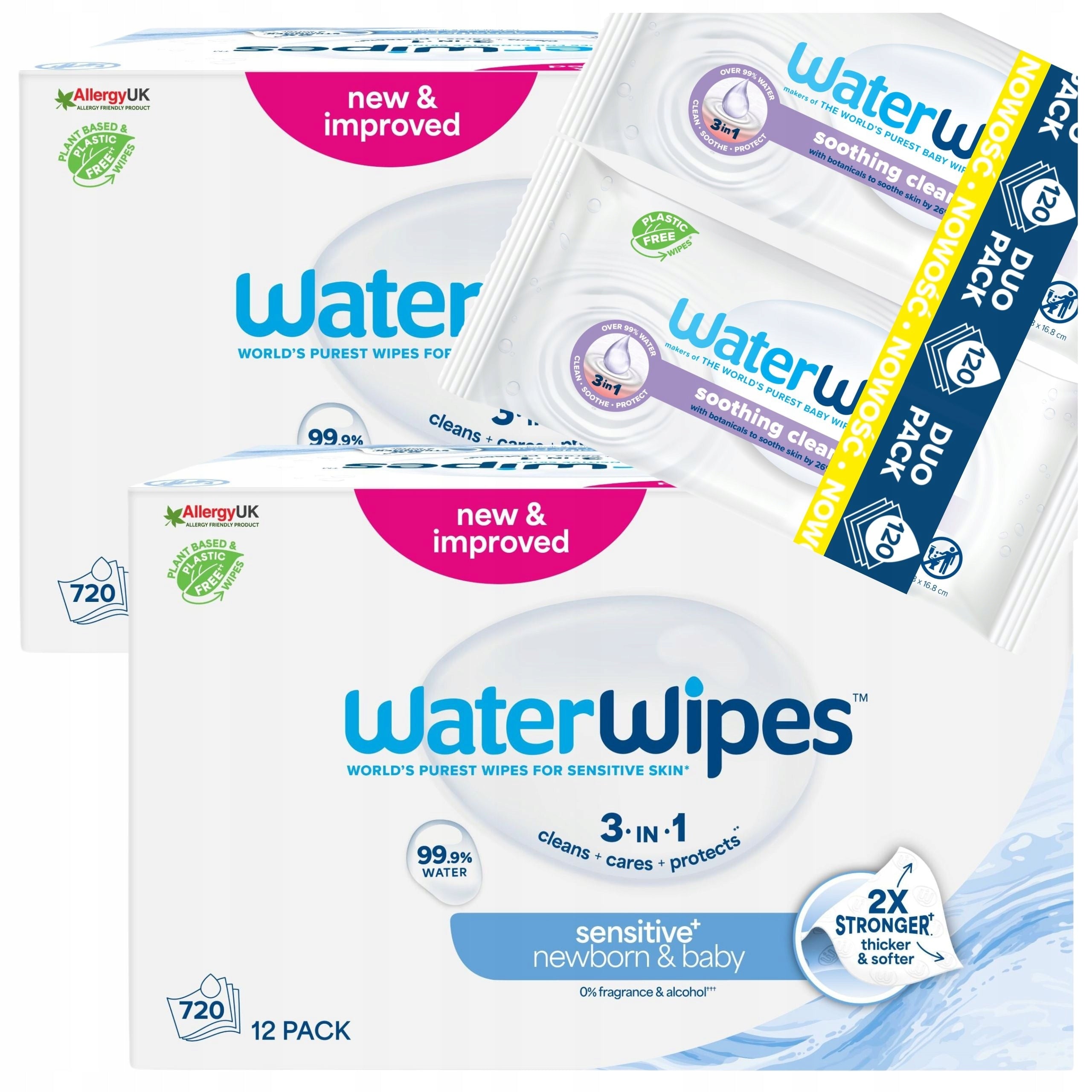Wet wipes WaterWipes BIO 24 x 60 99,9% water Monthly Stock