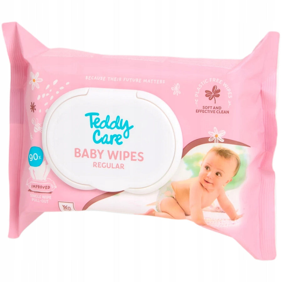 Wet wipes for babies Teddy Care with clip 90 pcs.